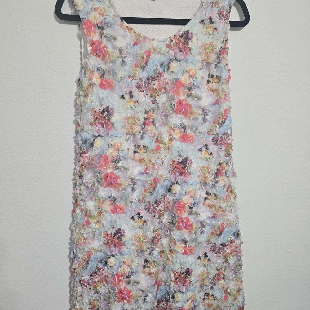 Floral Textured Mini Dress